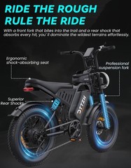 DTTZH F6/F6S/PRO Off-Road Ebike for Adults 2000W 40MPH electric bike 20&Prime;Fat Tire