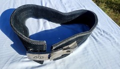 ARD CHAMPS® 10MM Weight Power Lifting Leather Lever Pro Belt Small Black