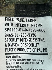 M81 Large Military Field Pack with Internal Frame Camouflage BDU BROKEN TRACK