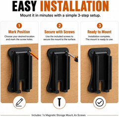 Gun Magnetic Mount Holder 55lbs Magnet Holster Concealed in Car Wall Desk