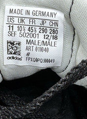 Adidas World Cup Football Shoes 011040 Black White Made In Germany SIze 11
