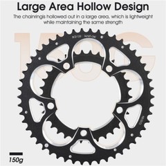 WEST BIKING Road Bike Chainring 110BCD 34T/50T Tooth Plate 8/9/10/11 Speed Black