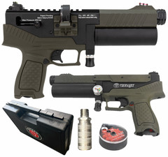 Hatsan Velox Bolt Semi-Auto PCP OD Green .22 Cal Air Pistol HGVLX22OD