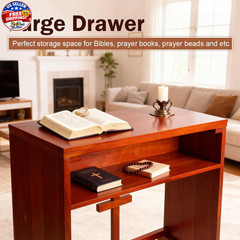Folding Prayer Bench for Home Use – Adjustable Wooden Kneeler for Prayer & Me…