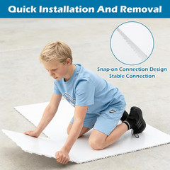 10 Pack Synthetic Ice Tiles – 12×12 Inch Dryland Hockey Floor Mat – White Interl