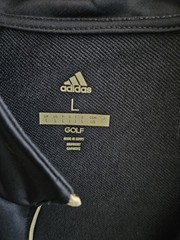 Adidas Golf Men&rsquo;s L Blue/White 1/4 Zip Mock Neck Long Sleeve Polo