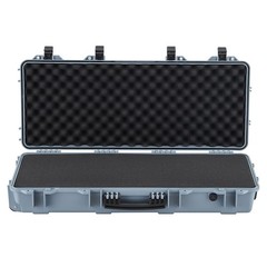 Uimoso Durable Waterproof Rifle Case with Customizable Foam Insert – Grey