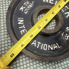 Weider International Single 2.5 kg 5.5 lb Olympic plate Weight change kilo Vtg