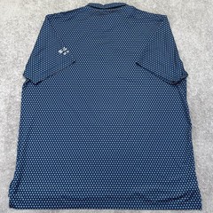 PETER MILLAR Mens Summer Comfort Polo Shirt Golf Performance Blue Geometric LOGO