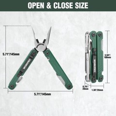 WORKPRO 18-in-1 Multi Tool Plier Stainless Steel Multitool Pocket Knife w/2 Lock