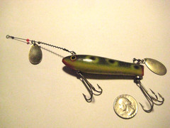 Vintage Unknown Maker Wooden Fishing Lure Frog Spot Pattern Good Used Condition