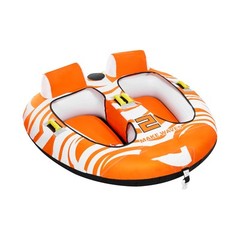Towable Tubes for Boating 2-Person Inflatable Boating w/2 Cockpits & Backrests