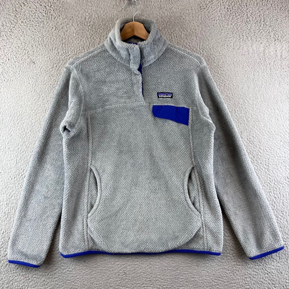 Patagonia Better Sweater Gray Fleece Pullover Jacket Womens Medium Snap