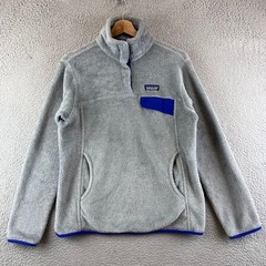 Patagonia Better Sweater Gray Fleece Pullover Jacket Womens Medium Snap