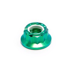 Ti Titanium 12 Point Nuts M5 M6 M8 M10 M12 Bicycle Flange Nylon locking Nut