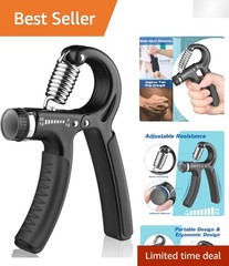 Ergonomic Hand Grip Exerciser with Adjustable Resistance 11-132 Lbs for Athletes