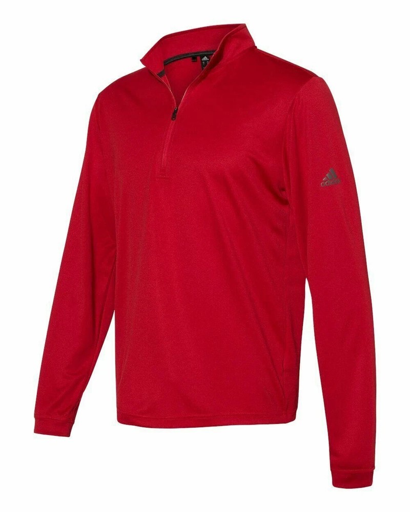 Adidas Lightweight Quarter-Zip Pullover Size S-4XL Golf Warmup Pullover UPF 50+