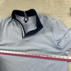 Footjoy 1/4 Zip Men’s Large Golf Pullover Baby Blue Preppy Performance Casual