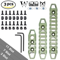 Hollow M-LOK / KeyMod Rail Section 3 7 11 Slot Picatinny Accessory Rail Sections