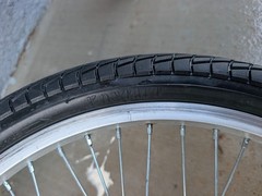 20in Unknown Brand BMX Wheelset With Kenda KONTACT TIRE Single Speed