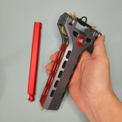 Metal Repeater Pocket Slingshot D 1 Mag 5 Band Sets Target Practice Toy