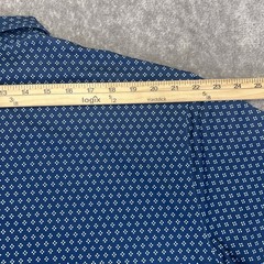 PETER MILLAR Mens Summer Comfort Polo Shirt Golf Performance Blue Geometric LOGO