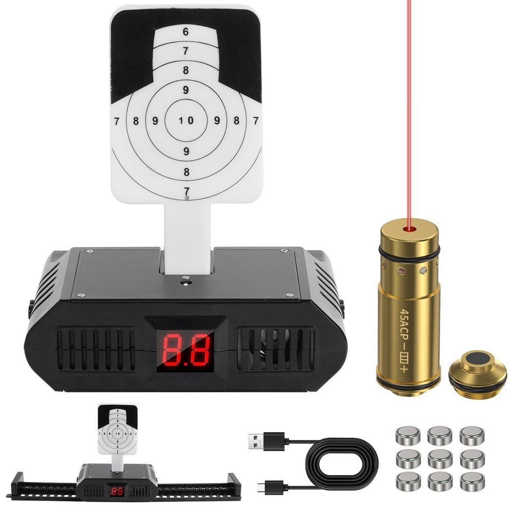 Laser Dry Fire Trainer & Electronic Moving Target Combo Set