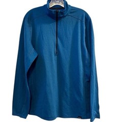 Patagonia Men&rsquo;s L Blue 1/4 Zip Pullover Baselayer Long Sleeve Top