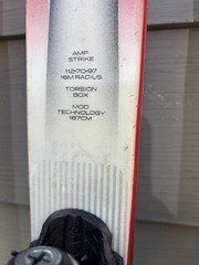 K2 AMP STRIKE Ski&rsquo;s w/ Fastrak 10 Bindings – GREAT CONDITION – TUNED – ALL SIZES
