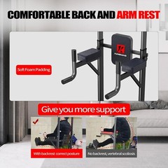 Power Tower Dip Station & Pull Up Bar – Adjustable Height Home Gym Fitness