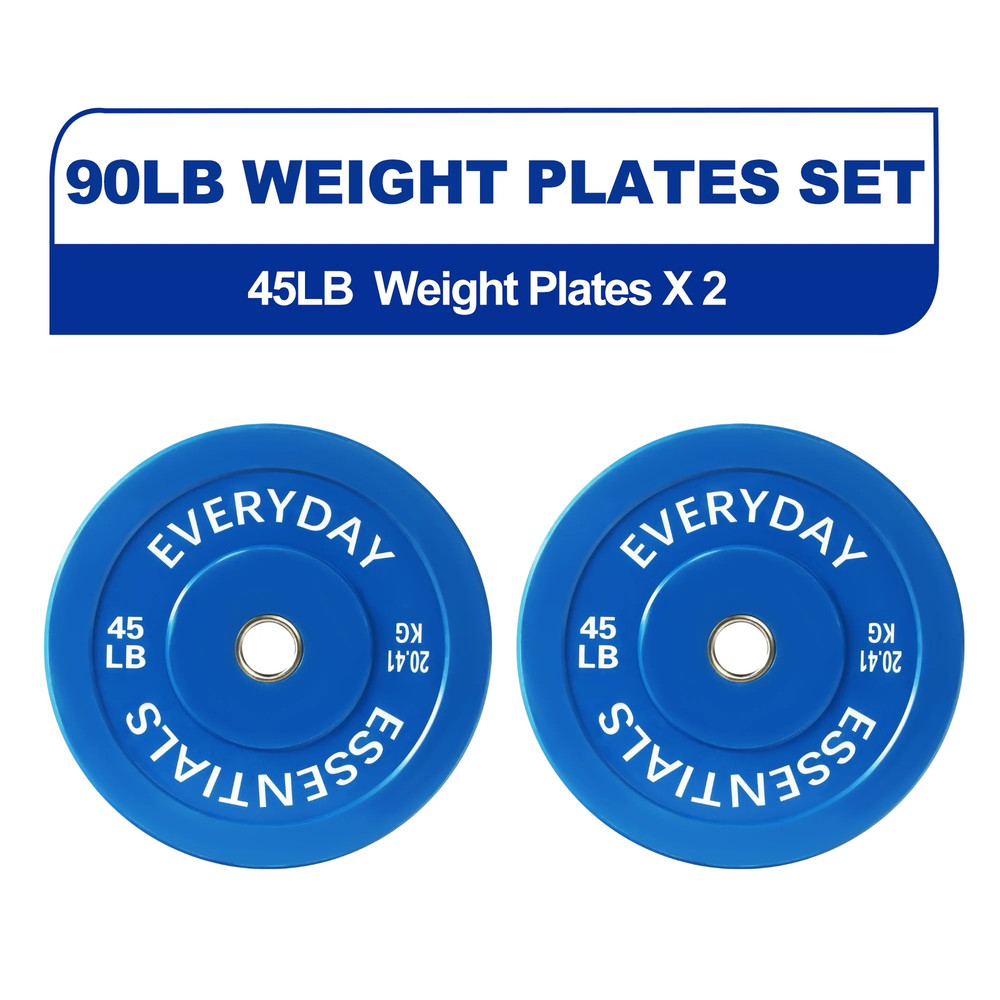 WEIGHT PLATES Olympic Dumbbell Rubber Bumper 10/15/25/35/45/55/100/160 Lbs