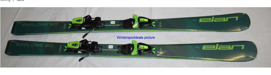 NEW men Elan Explore 80 Skis 160cm with Elan 10GW system Bindings adjustable 24