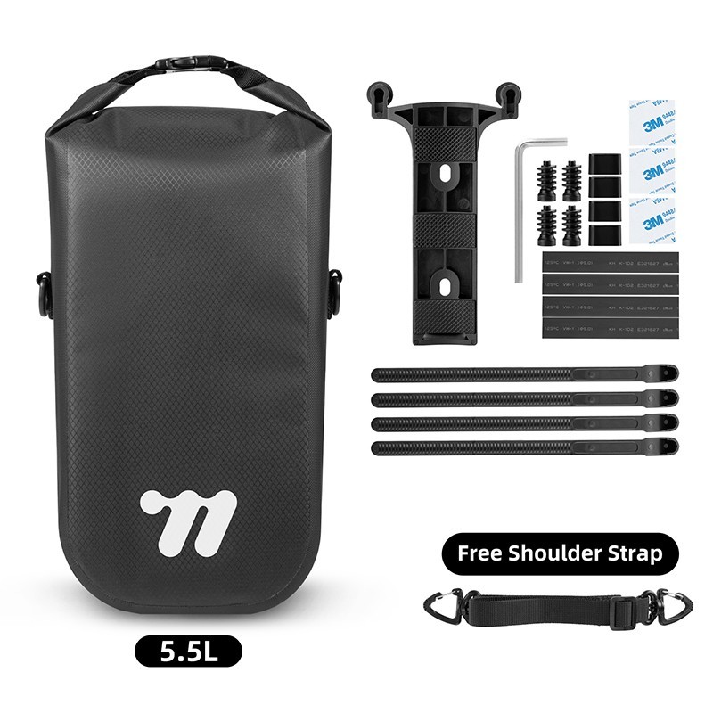 WEST BIKING Bicycle Front Fork Bag Waterproof Reflective Gravel Bike Bag 5.5L