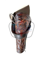 USA SELLER Western cowboy Gun Leather Cross Draw gun Holster Fits to 4&Prime;-6&Prime; Barre