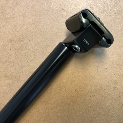 New Kalloy Bicycle Seat Post Micro Adjustable 25.0-27.4mm Length 350mm Black