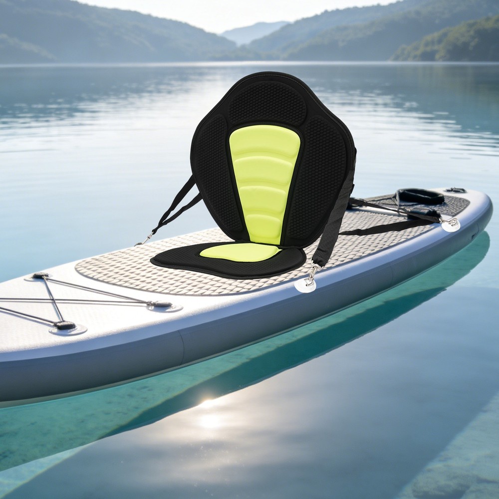 Ergonomic Paddle Board Seat W/Backrest Adjustable Straps For Kayak Canoe Fishing