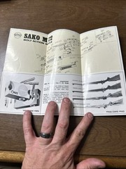 1973 Vintage Original Finland Sako M72 Medium Action Bolt Rifle Owners Manual