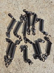Lot Of (12) T-Bar JC Conner Style Trapping Shock Springs With Swivels