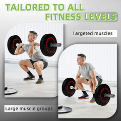 Fitvids Olympic Bumper Plates Set, 2&Prime; Weight Plates for Strength Training & Weig