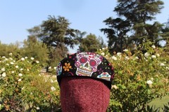 CYCLING CAP DIA DE MUERTO 100% COTTON HANDMADE IN USA S M L XL