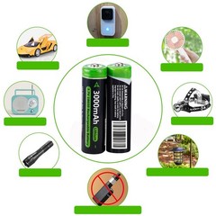 1-100x Button Top 3000mAh Battery 3.7V Rechargeable Batteries Cell f/ Flashlight