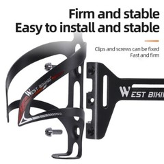 WEST BIKING Bike Dual Water Drink Bottle Cage Holder Extension Mount Black