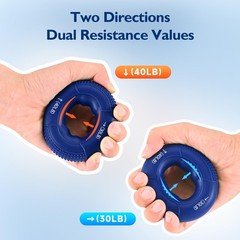 Grip Strength Trainer Finger Exerciser Forearm Strengthener 9Piece Kit Hand Grip