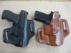 Azula Leather OWB 2 Slot Pancake Belt Holster CCW For…Choose Gun & Color – B