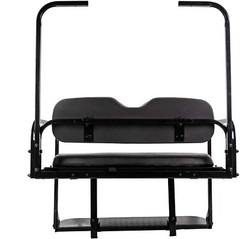 Golf Cart Flip Folding Rear Back Seat Kit w/ Roof Support For EZGO TXT 1995-UP