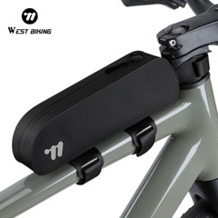 WEST BIKING Bicycle Bag Waterproof Bolt Strap Road Bike Top Tube Bag Black 0.7L