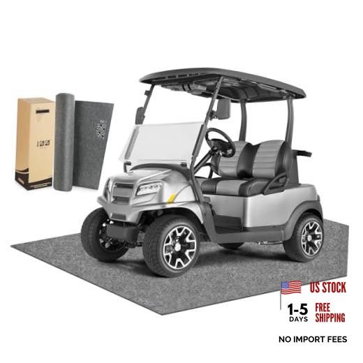 Golf Cart Garage Floor Mat (8.85×5.0 ft) – Oil Absorbent, Waterproof & Grey