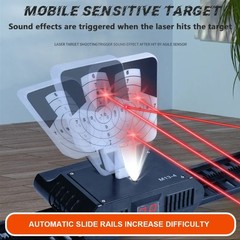 Laser Dry Fire Trainer & Electronic Moving Target Combo Set
