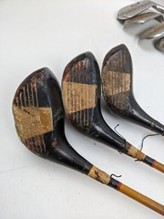 Vintage Antique Bristol Sam Parks Jr Golf Club Set Plastic Coated Steel Shafts