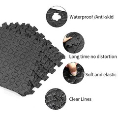 Puzzle Exercise Mat EVA Interlocking Foam Floor Tile Non-Slip for Home Gym Floor
